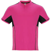 Conjunto deportivo unisex con combinación de tres tejidos, camiseta con cuello mao y apertura mediante broche de presión, interior de la manga en tejido transpirable y paneles laterales Vetonek Vetonek