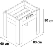 Mesa de Cultivo 80x60 cm. 80L - Vetonek