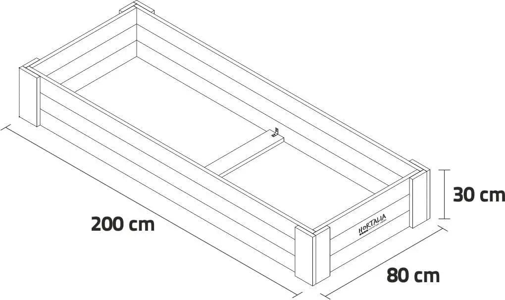 Cajón de Cultivo 200x80cm. 390L - Vetonek