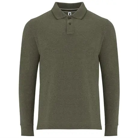 Polo vigoré de manga larga, con tapeta superpuesta de 2 botones a tono Vetonek