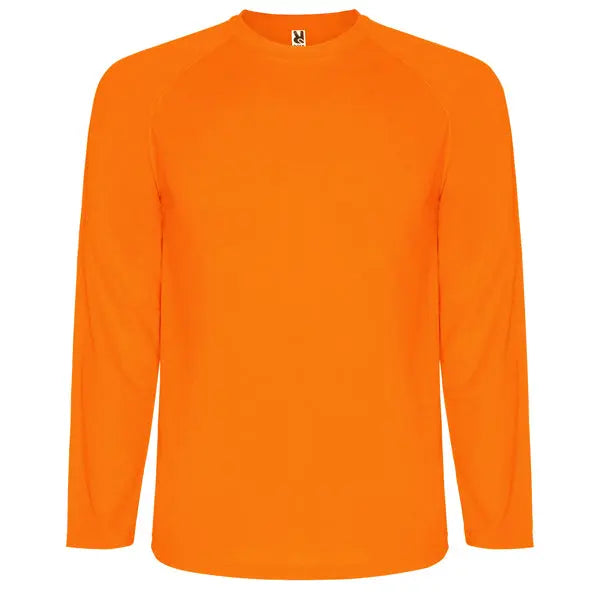 Camiseta técnica de manga larga ranglán, remallada al tono en mangas (sin cortes laterales) Vetonek Vetonek