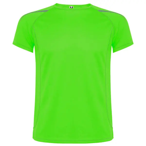 Camiseta técnica en tejido punto liso, de manga corta ranglán, con costuras en contraste en bocamangas, bajo, cuello y laterales Vetonek Vetonek