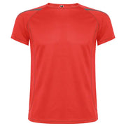 Camiseta técnica en tejido punto liso, de manga corta ranglán, con costuras en contraste en bocamangas, bajo, cuello y laterales Vetonek Vetonek