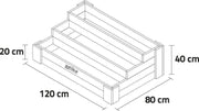 Cajón de Cultivo Escalera 120x80cm. 210L - Vetonek