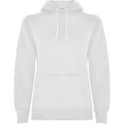 Sudadera entallada de corte femenino con capucha bicolor de doble tejido, con cordón contrastado ajustable, cubrecosturas en el cuello y bolsillo canguro Vetonek Vetonek
