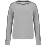 Sudadera de mujer, combinada con dos tejidos y dos colores Vetonek