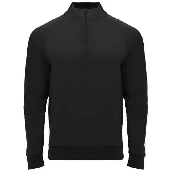 Sudadera de manga ranglán, con Interior perchado, cuello con media cremallera y cubrecosturas de refuerzo en su interior a tono Vetonek Vetonek