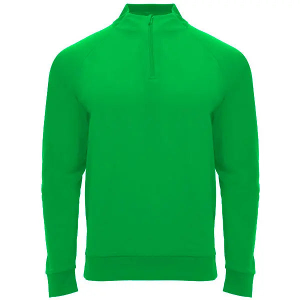 Sudadera de manga ranglán, con Interior perchado, cuello con media cremallera y cubrecosturas de refuerzo en su interior a tono Vetonek Vetonek