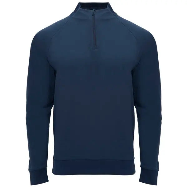 Sudadera de manga ranglán, con Interior perchado, cuello con media cremallera y cubrecosturas de refuerzo en su interior a tono Vetonek Vetonek