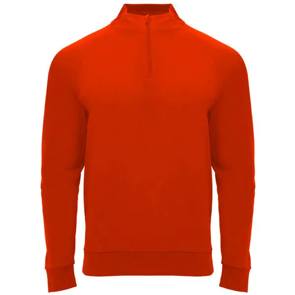 Sudadera de manga ranglán, con Interior perchado, cuello con media cremallera y cubrecosturas de refuerzo en su interior a tono Vetonek Vetonek