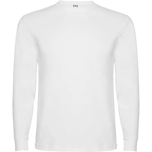 Camiseta de manga larga, tejido tubular, con cuello redondo de 4 capas y puños canalé 1x1 Vetonek Vetonek