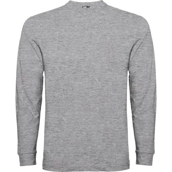 Camiseta de manga larga, tejido tubular, con cuello redondo de 4 capas y puños canalé 1x1 Vetonek Vetonek