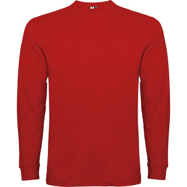 Camiseta de manga larga, tejido tubular, con cuello redondo de 4 capas y puños canalé 1x1 Vetonek Vetonek