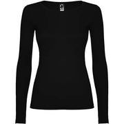 Camiseta semientallada, de manga larga y cuello acabado con ribete fino Vetonek Vetonek