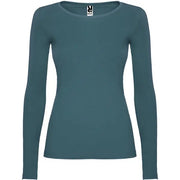 Camiseta semientallada, de manga larga y cuello acabado con ribete fino Vetonek Vetonek