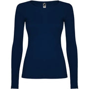 Camiseta semientallada, de manga larga y cuello acabado con ribete fino Vetonek Vetonek