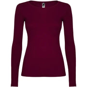 Camiseta semientallada, de manga larga y cuello acabado con ribete fino Vetonek Vetonek