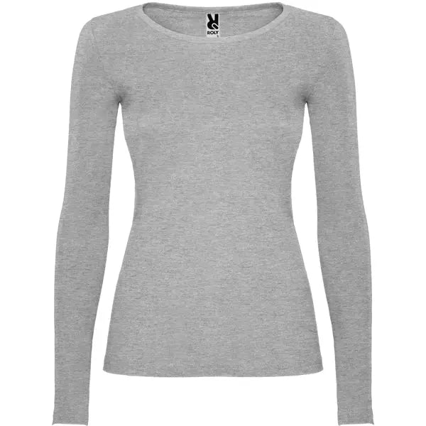 Camiseta semientallada, de manga larga y cuello acabado con ribete fino Vetonek Vetonek