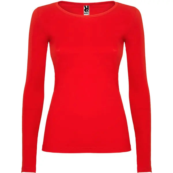 Camiseta semientallada, de manga larga y cuello acabado con ribete fino Vetonek Vetonek