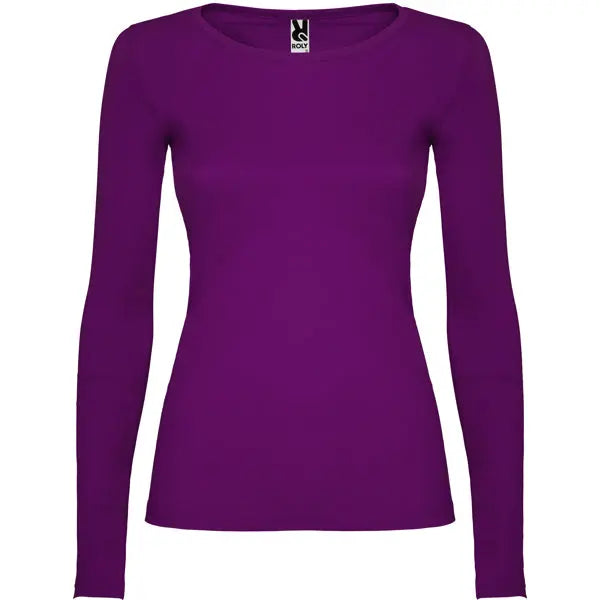 Camiseta semientallada, de manga larga y cuello acabado con ribete fino Vetonek Vetonek