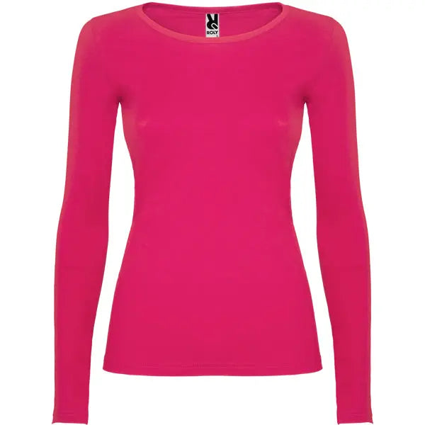 Camiseta semientallada, de manga larga y cuello acabado con ribete fino Vetonek Vetonek