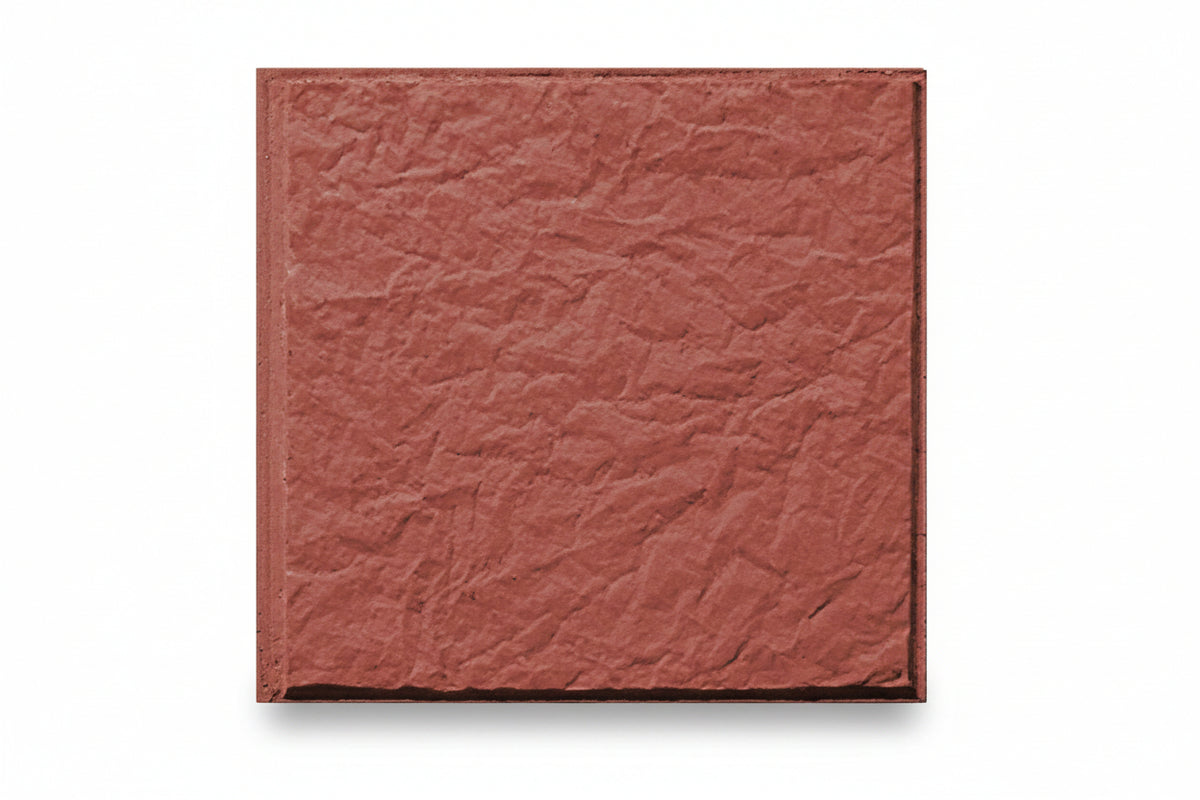 Baldosa de hormigón Petri pergamino rojo, pavimento veteado para exterior - Vetonek