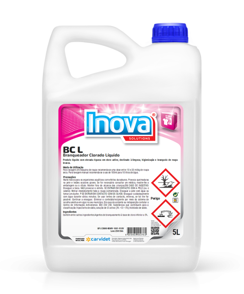 Blanqueador clorado BC L Carvidet, para blanquear e higienizar ropa blanca - Vetonek