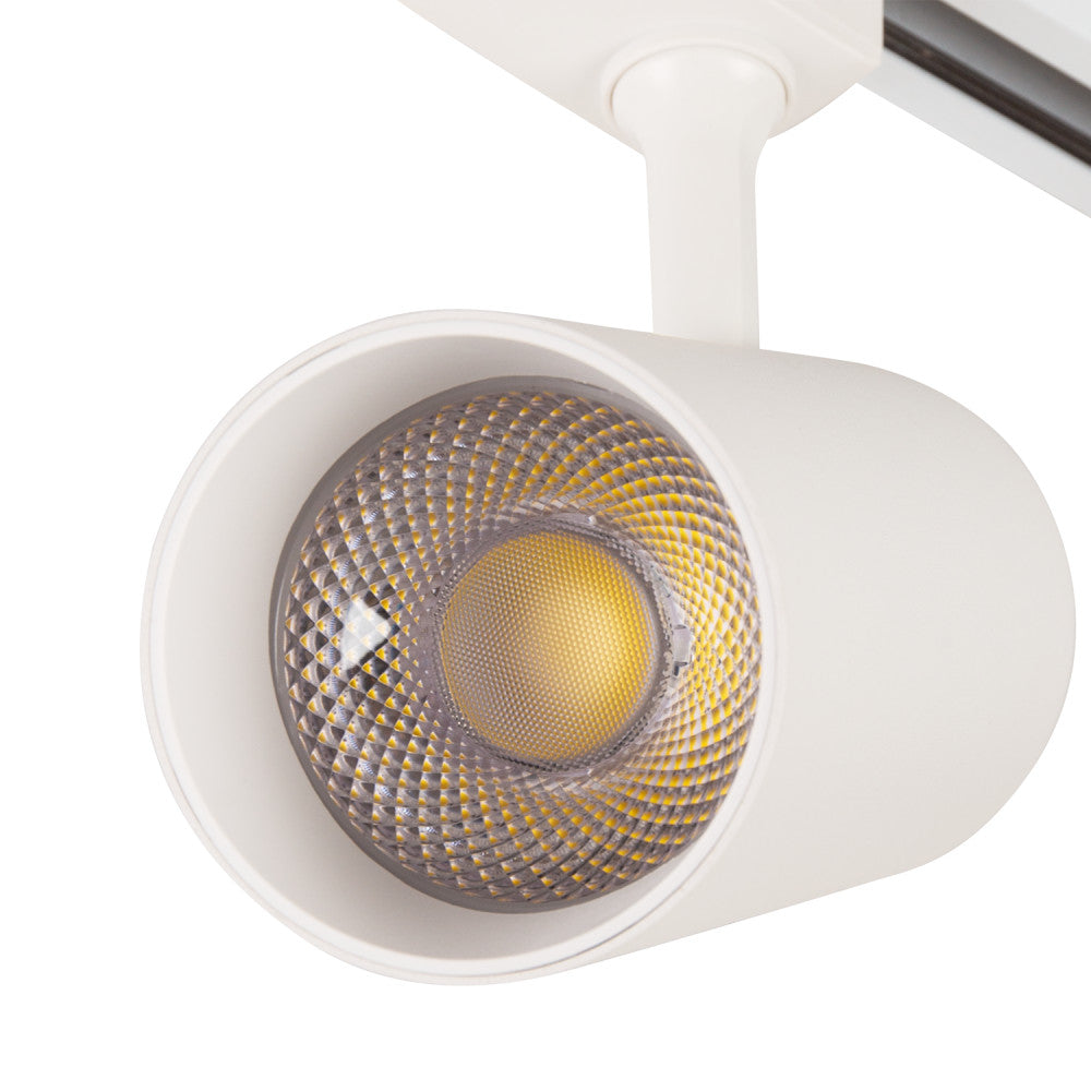 Foco de Carril Monofásico 30W COB Regulable Flicker Free Blanco CCT (Tonalidad Luz Regulable) 3000-6000ºK — Vetonek (3)