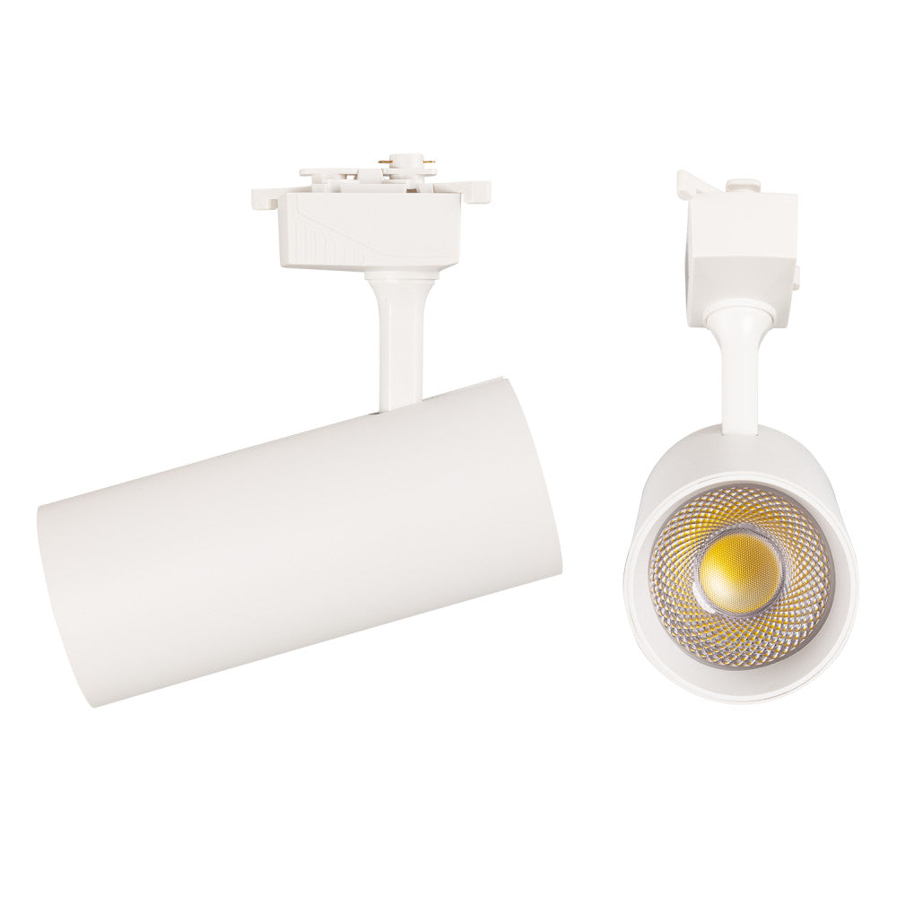 Foco de Carril Monofásico 30W COB Regulable Flicker Free Blanco CCT (Tonalidad Luz Regulable) 3000-6000ºK — Vetonek (5)
