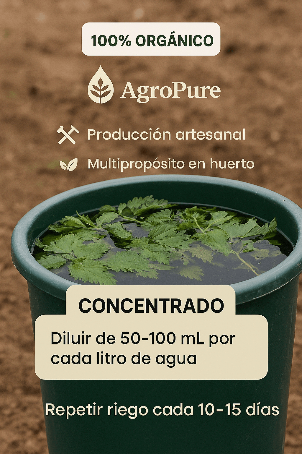Extracto de Ortiga abono natural y protector de cultivos - Vetonek
