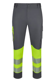 Pantalón stretch reciclado bicolor de alta visibilidad Velilla 303032S - Vetonek