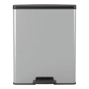 Lixeira com pedal Curver prateada decorativa, design elegante e funcional para casa - Vetonek