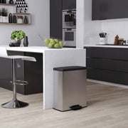 Lixeira com pedal Deco prata 65 l v3026 Vetonek