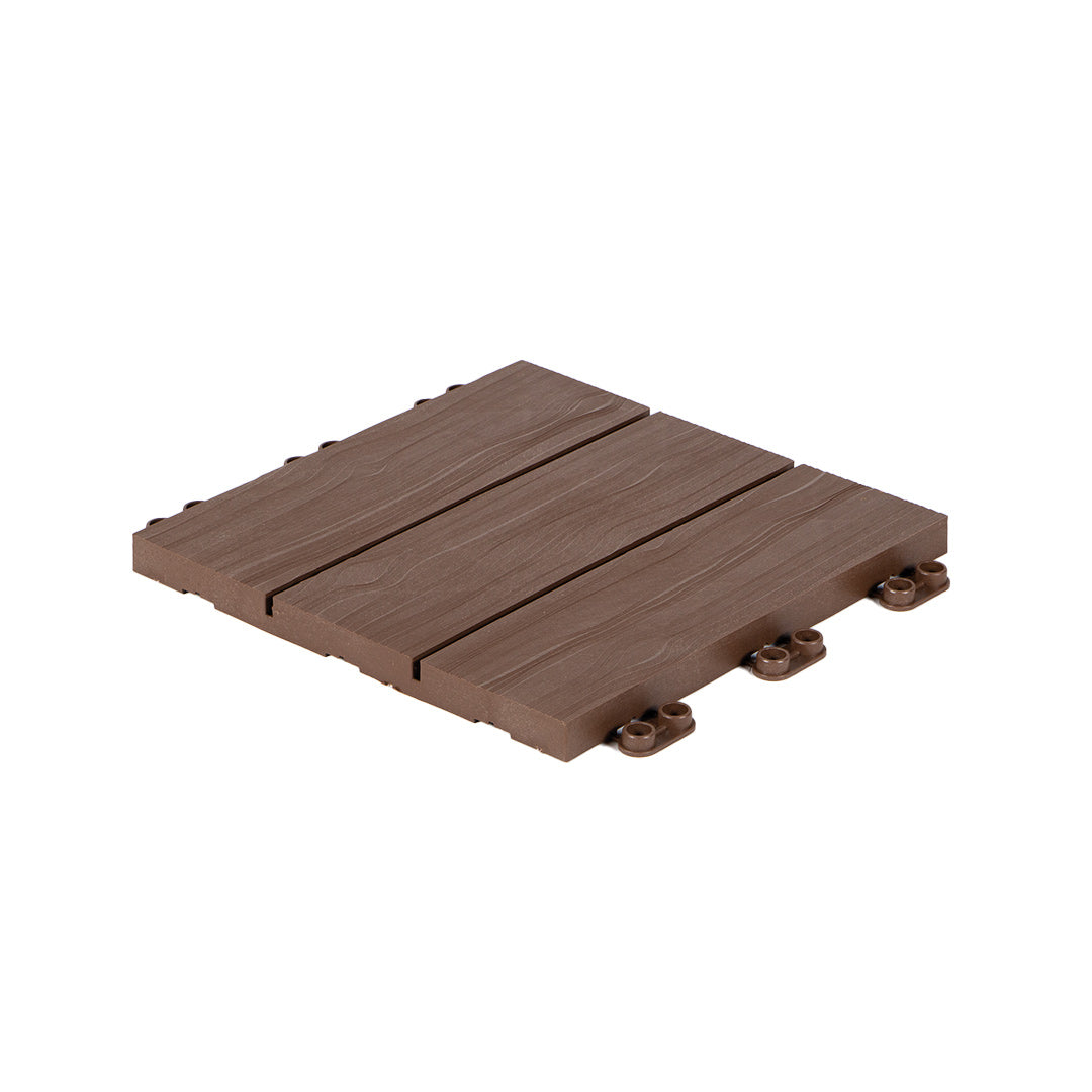 Pack de 9 Baldosas Clickfloor Madera Lop Marrón - Ecológicas y Resistentes Vetonek