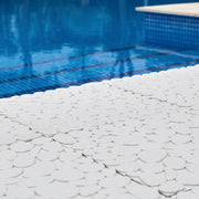 Pack of 9 White LOP Stone Clickfloor Tiles for Exterior Vetonek