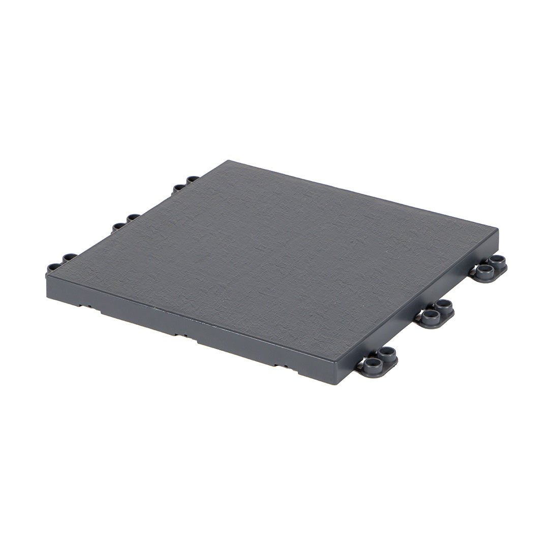 Pack 9 Clickfloor Slate Lop Anthracite Tiles for Gardens and Terraces Vetonek