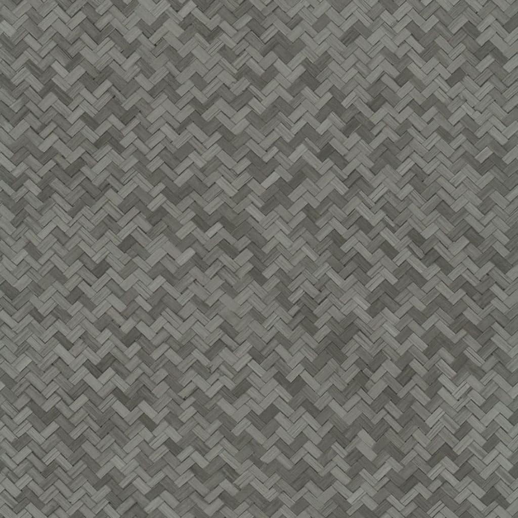 Noordwand Papel pintado Botanica Rattan Wickerwork negro y gris Noordwand