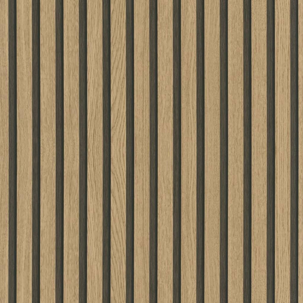 Noordwand Papel pintado Botanica Wooden Slats marrón y roble Noordwand