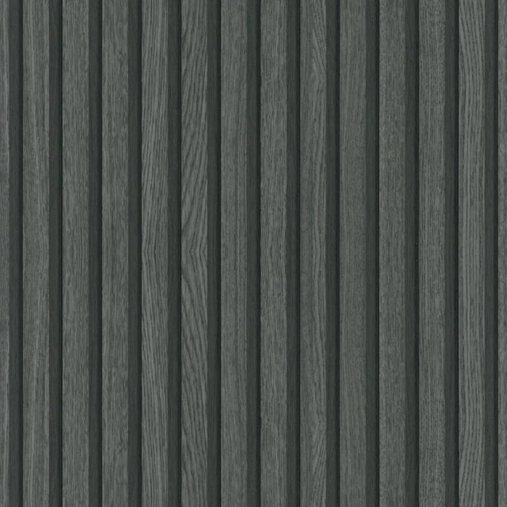 Noordwand Papel pintado Botanica Wooden Slats negro y gris Noordwand