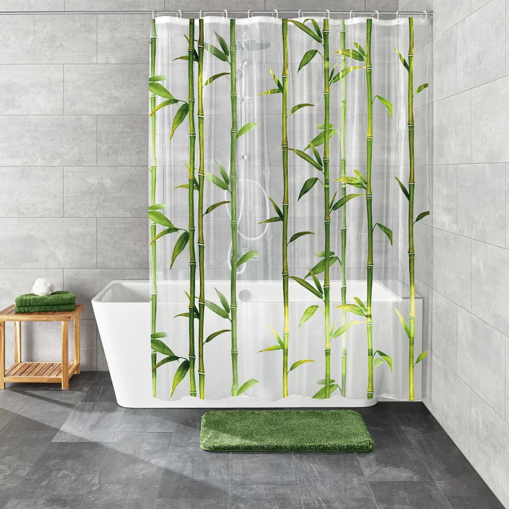 Kleine Wolke Cortina de ducha Bamboo verde 180x200 cm