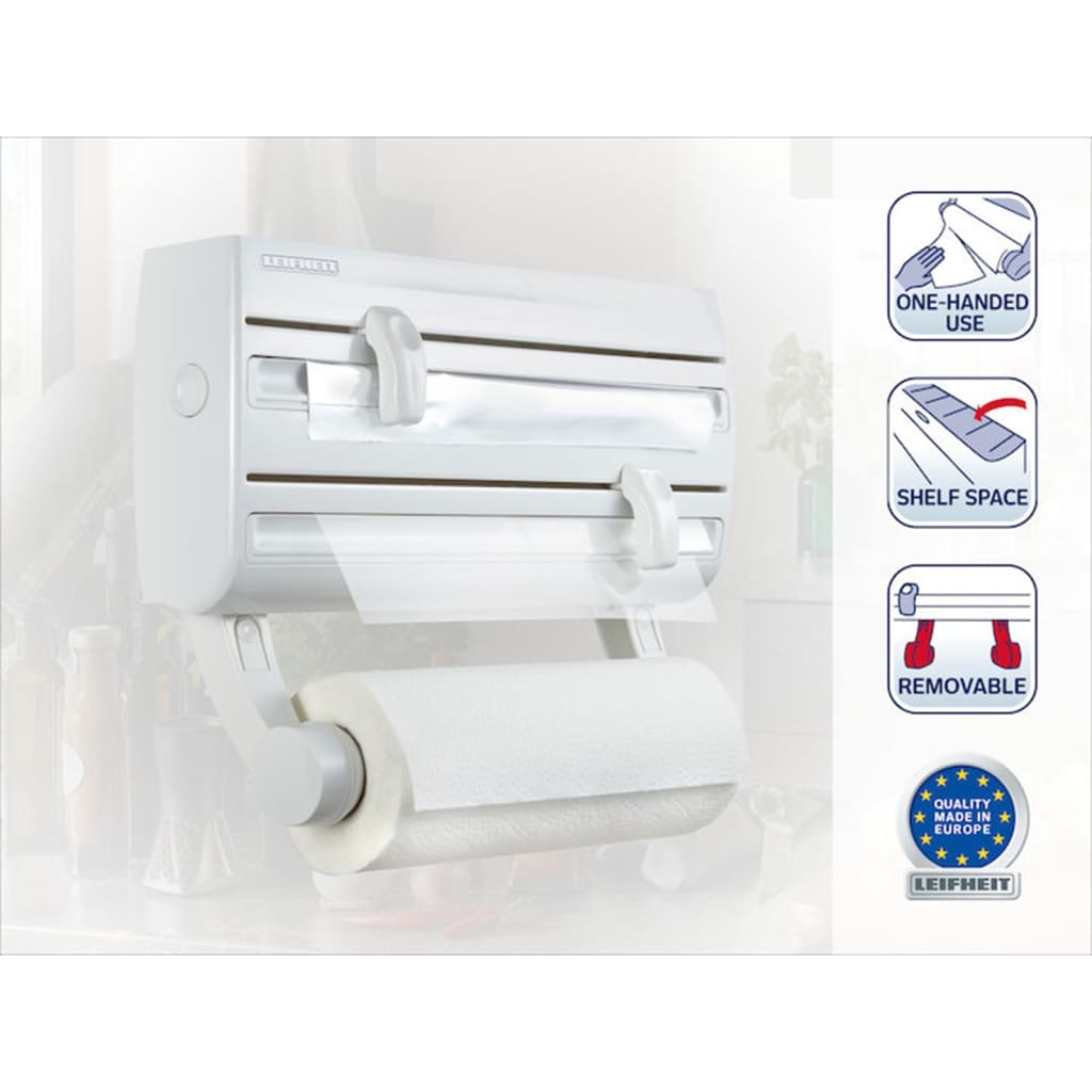 Leifheit Portarrollos de cocina de pared Parat F2 blanco 25771