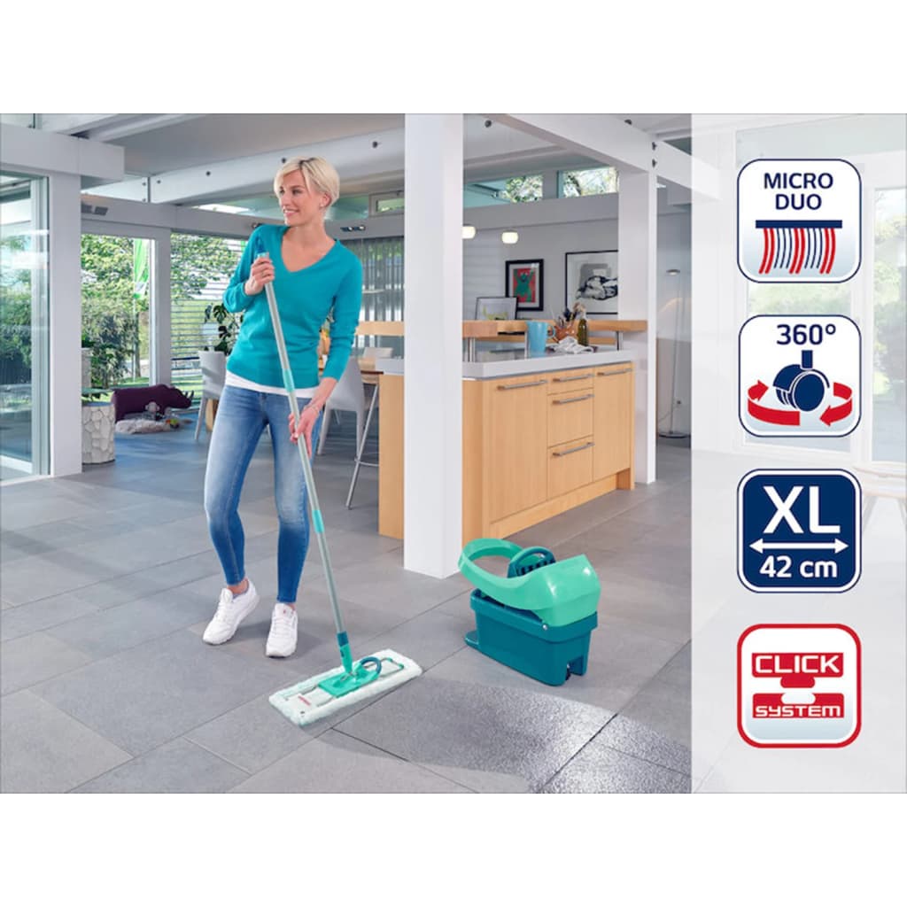 Leifheit Juego de mopa Profi con carrito verde XL 55096