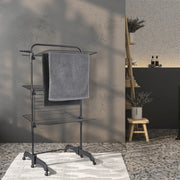 Comfort tower 420 vertical clothesline in black v6917 - Vetonek