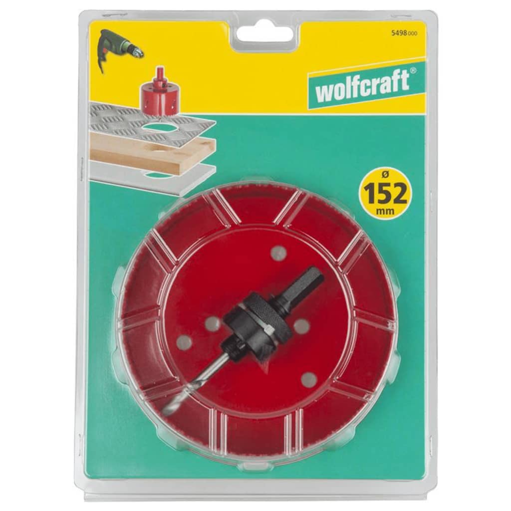 wolfcraft Sierra de corona 152 mm Bi-Metal roja 5498000