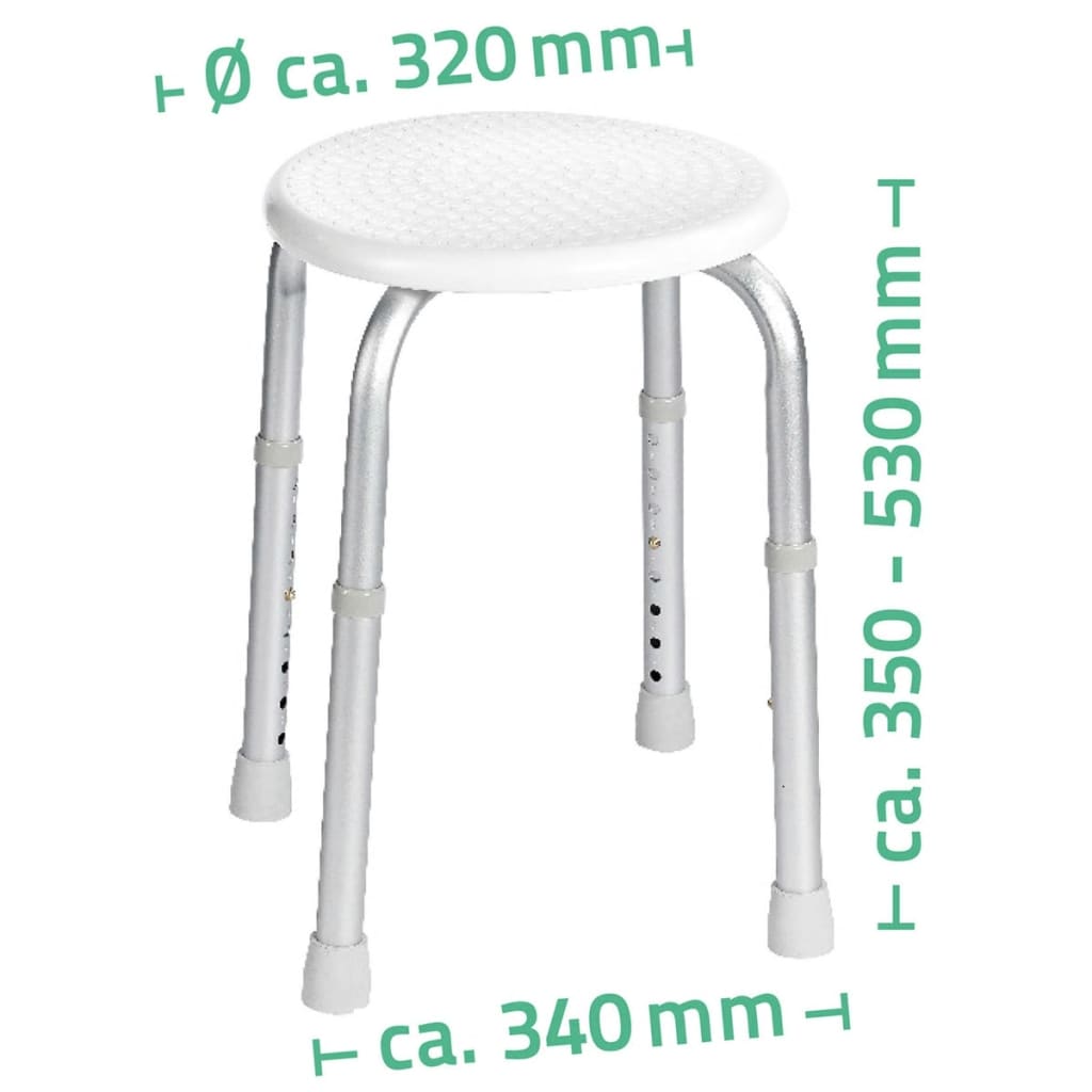 RIDDER Taburete de baño blanco 110 kg A00603101