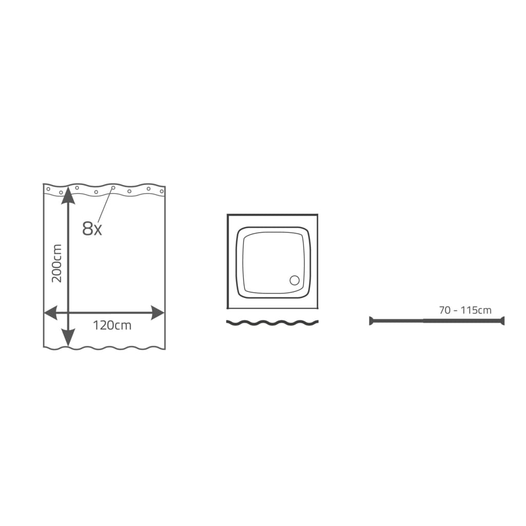 Cande doccia Ridder 120x200 cm