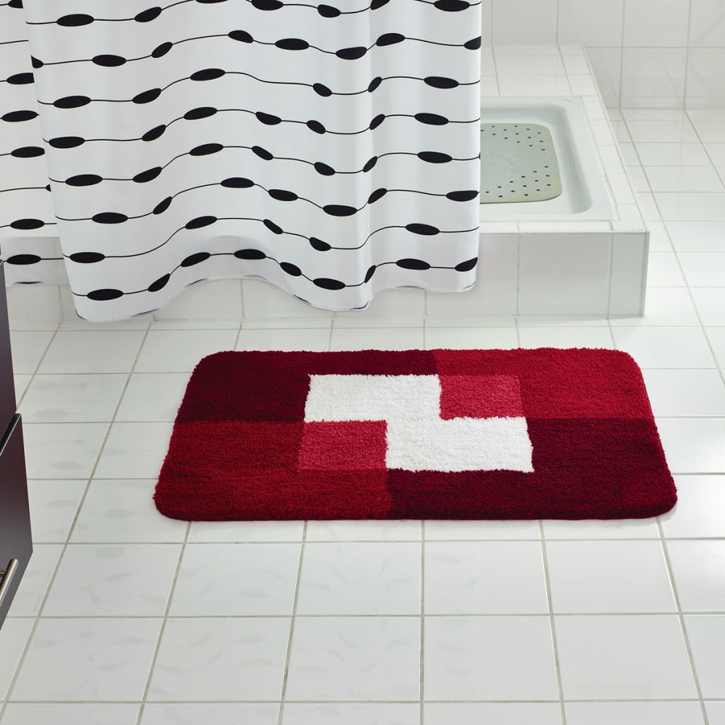 RIDDER Alfombrilla de baño Coins 60x90 cm roja 7103306