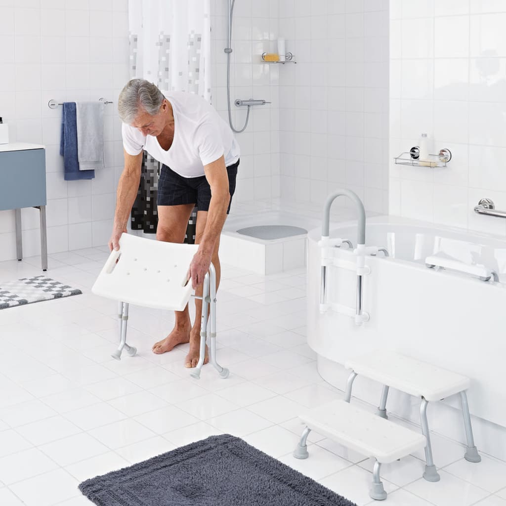 RIDDER Taburete de baño plegable 110 kg blanco A0050301