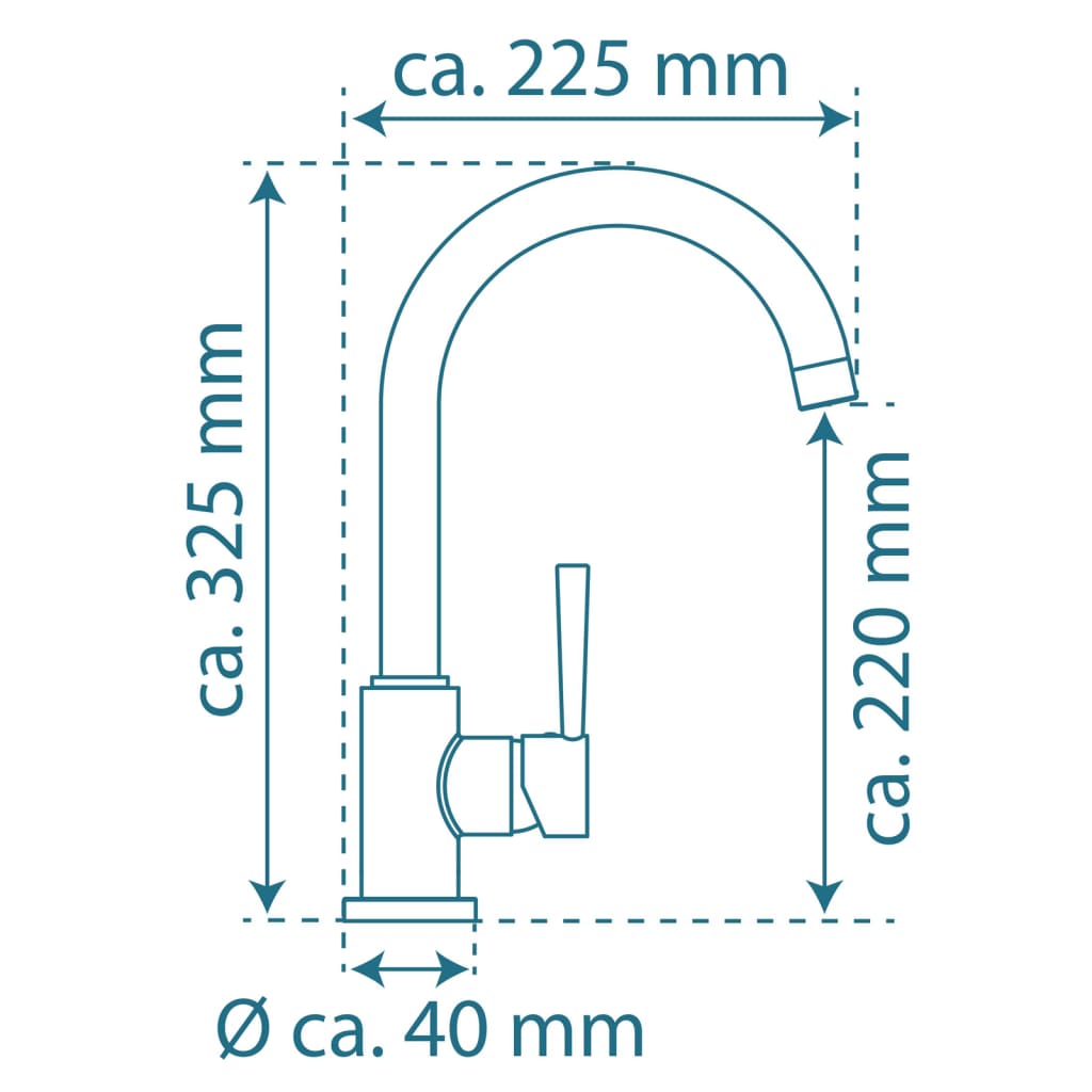 Schütte tap monomando kitchen with Redondo Cornwall Gold Matte