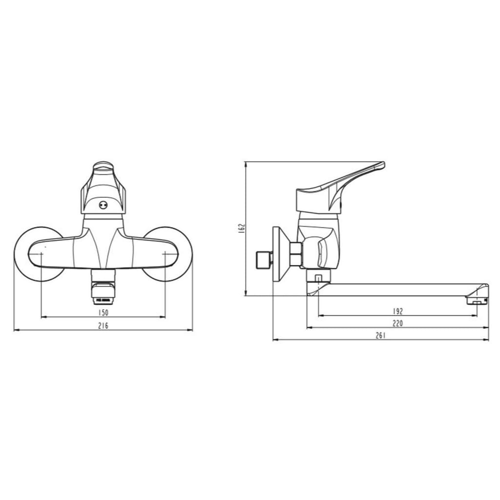 SCHÜTTE Grifo mezclador de lavabo ATTICA cromado SCHÜTTE